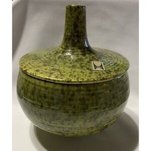 EARLY AMERICAN BY HAEGER GREEN COVERED BOWL SHAPE 9H NWT